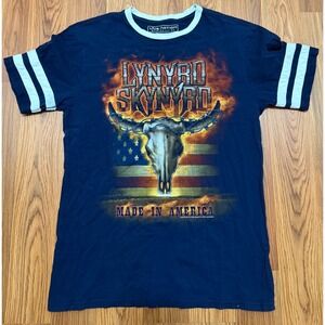 Lynyrd Skynyrd Shirt Mens Medium Made In America Graphic Band Tee